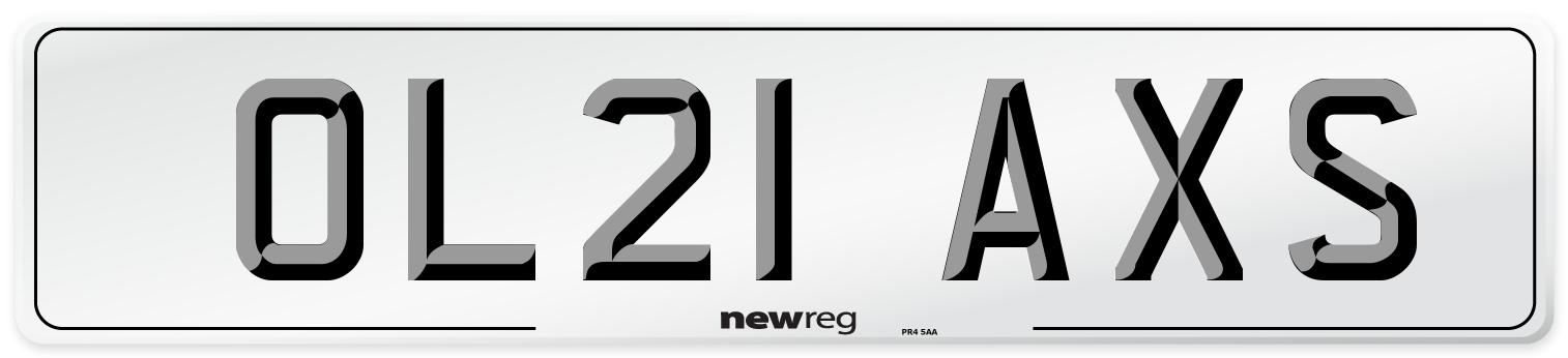 OL21 AXS Number Plate from New Reg